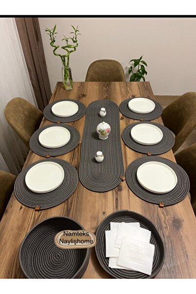 Namteks Jute American Service Set Runner Plate Gift Table Cloth Set Dining Service Set