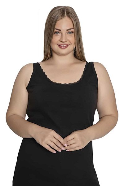 Tezzgelsin Women's 6-Piece Thick Strap Lace Detailed Oversized Tank Top