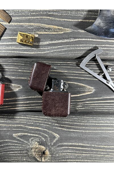 griffon leathers goods craft Kişiye Özel Benzinli Premium Deri Kılıflı Çakmak