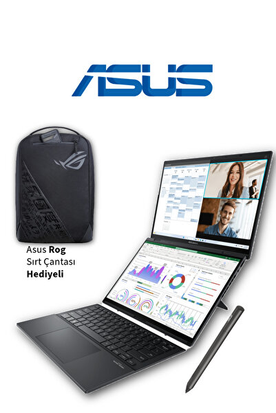 ASUS Zenbook Duo 120hz 0.2ms 3k (2880 X 1800) Çift Oled - Intel® Evo™ Core™ U...