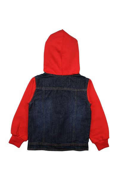 BILL TORNADE Children's denim sweatshirt, red, 104 cm, 4 years, 100% cotton