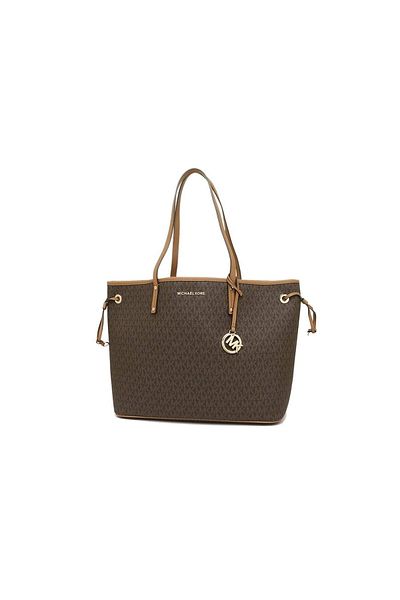 Michael Kors Jet Set Travel Large Drawstring Tote Signature (Brown Acron)