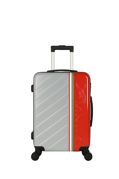 Mnuk SWAGGER 20inch Luggage| Polycarbonate and ABS Hardside Trolley White Red
