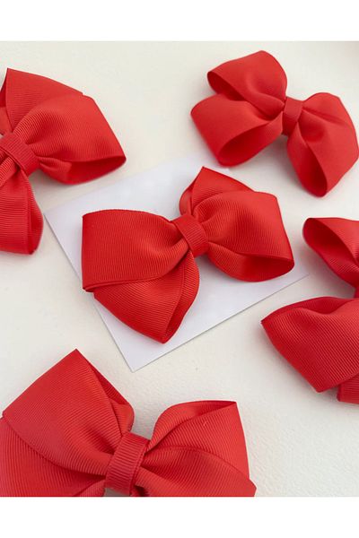chipiques 1 Large Size Red Ribbon Bow Clip