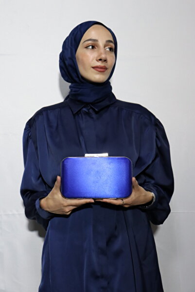 BUKAWEAR Geantă de rochie de seară cu margele albastre pentru femei