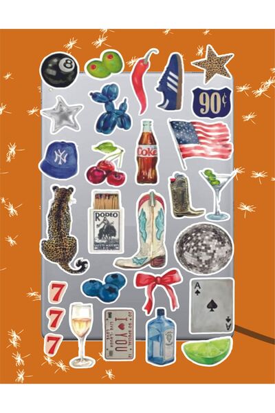 hediyenebak Vintage Retro Seri 2 Sticker Seti | Laptop Ajanda Pc Tablet Telef...