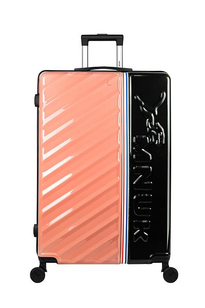 Mnuk SWAGGER 28inch Luggage| Polycarbonate and ABS Hardside Trolley|Pink Solid Blue