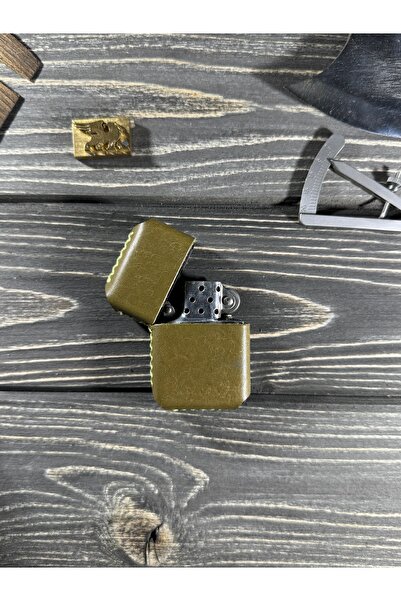 griffon leathers goods craft Kişiye Özel Benzinli Premium Deri Kılıflı Çakmak