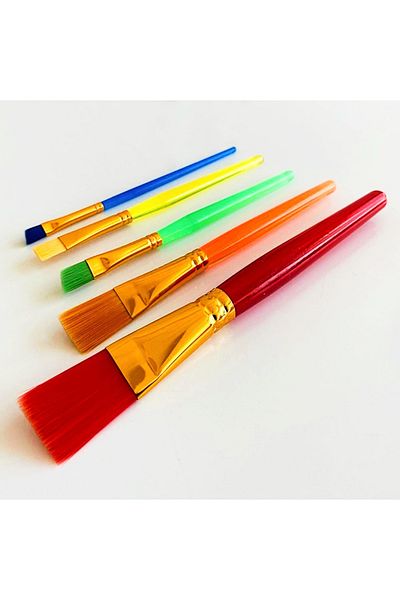 Pebeo Kids Brush Set Multi-Purpose Colorful Handle Pack of 5