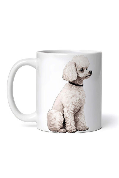 OEM Εξατομικευμένη λευκή κούπα, Poodle Dog, INOVATIX®. 330ml