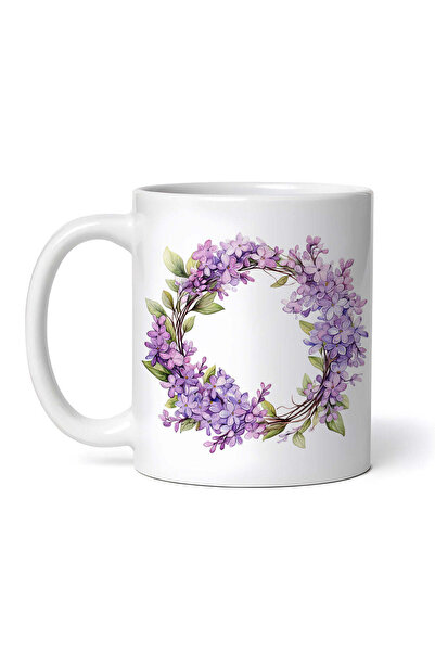 OEM Cană albă personalizată, Coroană Liliac, INOVATIX®. 330ml
