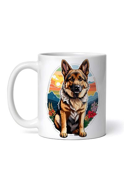 OEM Cană albă personalizată, Ciobănesc German, Inovatix®. 330 ml