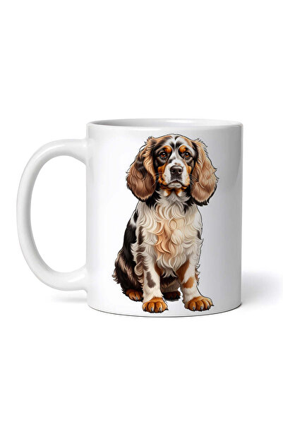 OEM Cană albă personalizată, câine Cocker Spaniel, INOVATIX®. 330ml