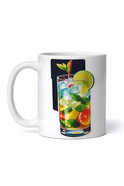 OEM Cană albă personalizată, Cocktail Caipiroska, INOVATIX®. 330 ml
