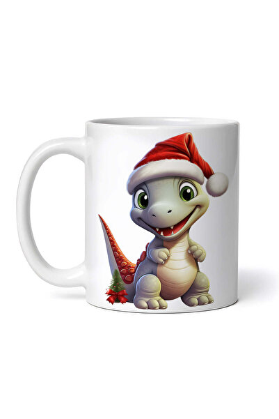 OEM Cană albă personalizată, Crăciun cu dinozaur și pui zâmbitor, Inovatix®. ...