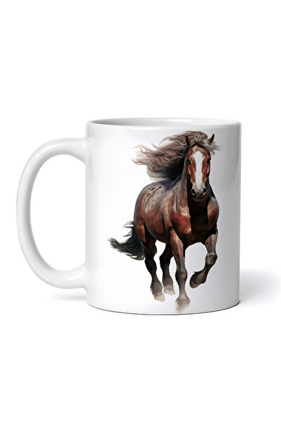 OEM Cană albă personalizată, Cal impresionant, Inovatix®. 330 ml