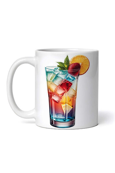 OEM Cană albă personalizată, cocktail de căpșuni, Inovatix®. 330 ml