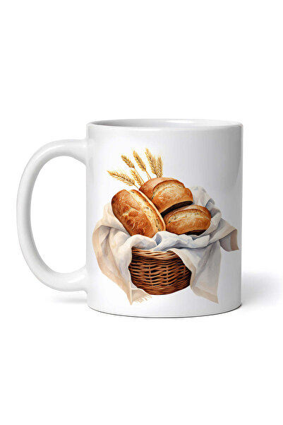 OEM Cană albă personalizată, Coș cu chifle, Inovatix®. 330 ml