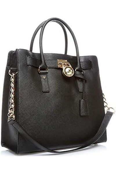 Michael Kors 30s2ghmt3l-001 Hamilton Saffiano Large Tote Bag For Women - Leather, Black