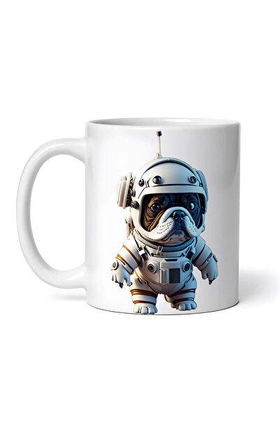 OEM Εξατομικευμένη λευκή κούπα, Space Bulldog, INOVATIX®. 330 ml