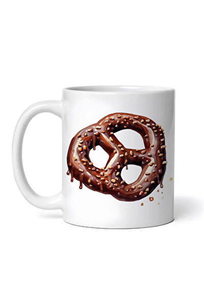 OEM Cană albă personalizată, covrig cu ciocolată, Inovatix®. 330 ml