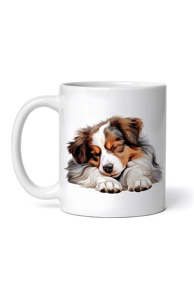 OEM Cană albă personalizată, Ciobănesc Australian, Inovatix®. 330 ml