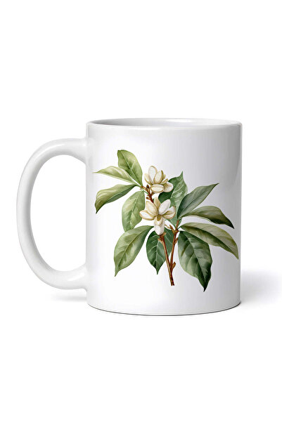 OEM Εξατομικευμένη Λευκή Κούπα, Άνθος Καφέ, Inovatix®. 330ml