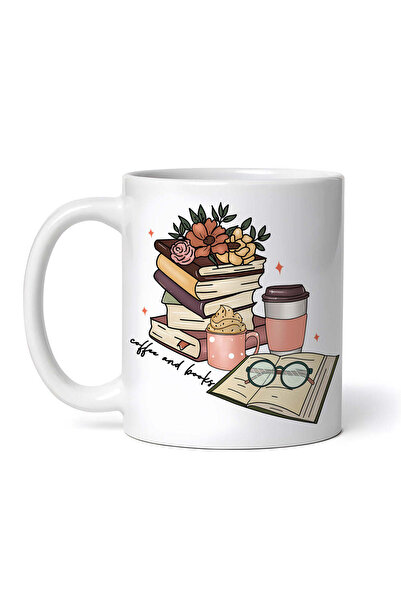 OEM Εξατομικευμένη λευκή κούπα, Καφές και βιβλία, INOVATIX®. 330 ml