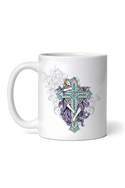 OEM Cană albă personalizată, Crucea de Cavaler, INOVATIX®. 330ml