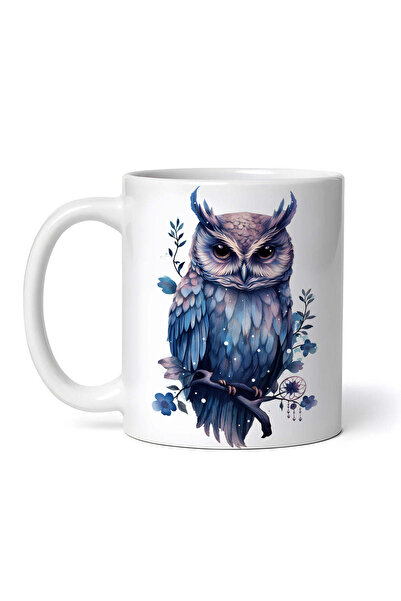 INOVATIX Personalized white mug, Blue Owl, INOVATIX®. 330ml