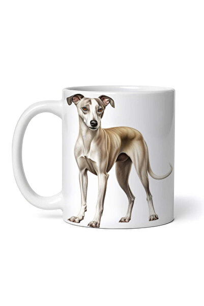 OEM Cană albă personalizată, câine Whippet, Inovatix®. 330 ml