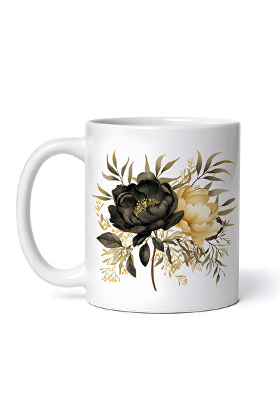 OEM Cană albă personalizată, buchet floral Timidity, INOVATIX®. 330 ml