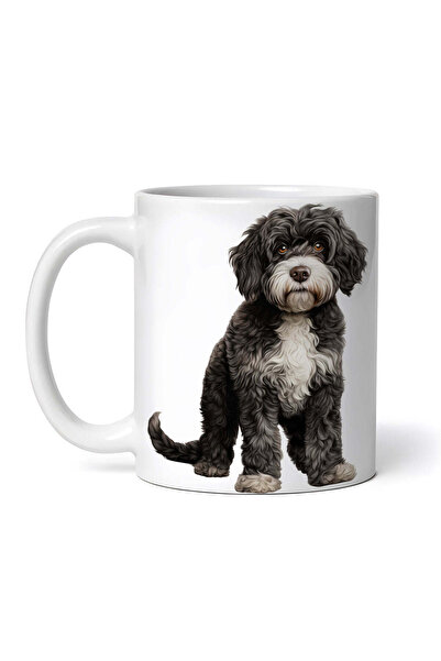 OEM Cană albă personalizată, câine de apă portughez, INOVATIX®. 330 ml