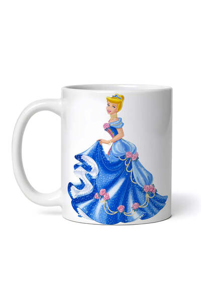 OEM Cană albă personalizată, Cenușăreasa cu rochie din tul, Inovatix®. 330 ml