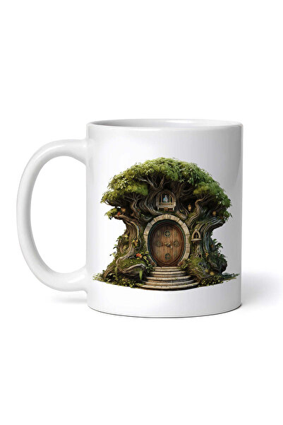 OEM Cană albă personalizată, Casă în formă de trunchi de copac, Inovatix®. 33...