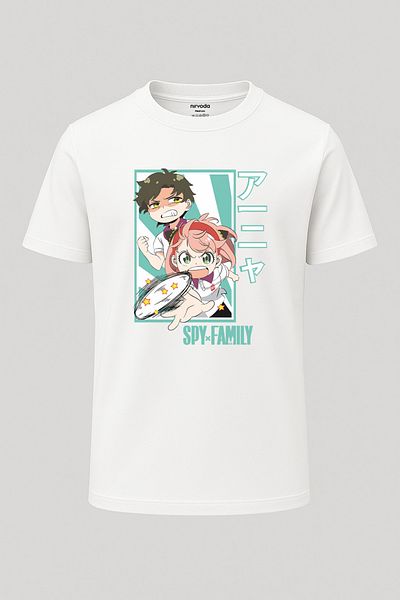 nirvoda Anya Damian Spy x Family - تي شيرت للجنسين برقبة دائرية Anime Manga، مقاس فضفاض
