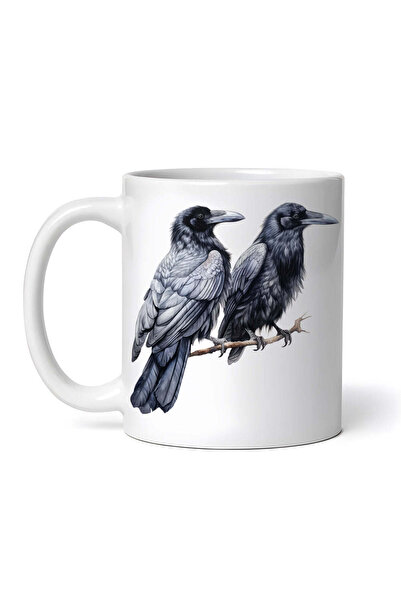OEM Personalized White Mug, Corbii Huginn And Muninn, Inovatix®. 330 ml