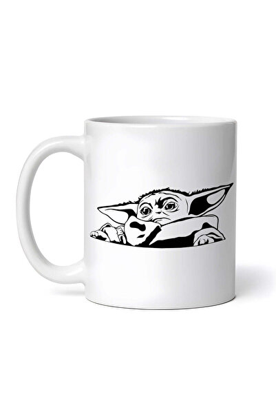 OEM Cană albă personalizată, Baby Yoda Grogu din Star Wars, INOVATIX®. 330ml