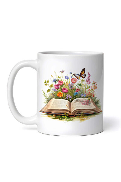 OEM Cană albă personalizată, Carte și flori Missa, INOVATIX®. 330ml