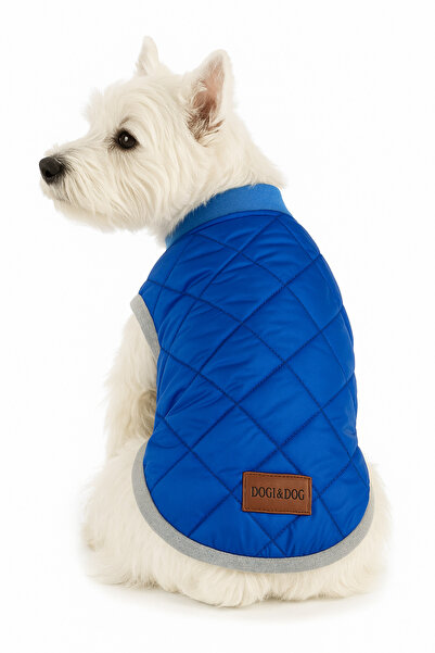 DOGİ&DOG Küçük Irk Mavi Anorak Puf Kedi Köpek Kıyafeti Yelek (01-11 KG)