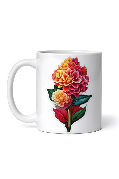 OEM Εξατομικευμένη Λευκή Κούπα, Κλαδί Λουλουδιών, Inovatix®. 330ml