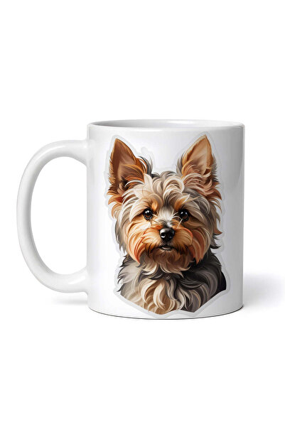 OEM Cană albă personalizată, câine Yorkshire terrier, INOVATIX®. 330 ml