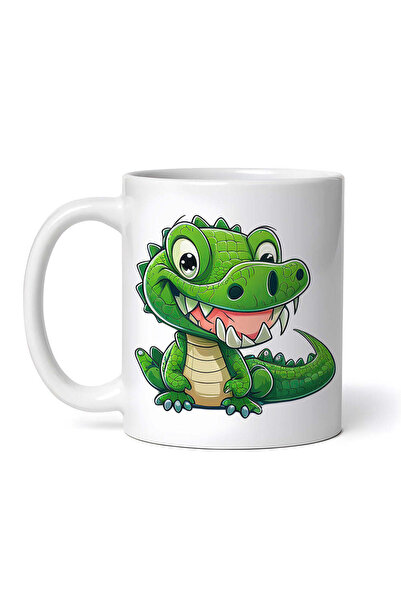 OEM Cană albă personalizată, Eddy Crocodilul, Inovatix®. 330 ml