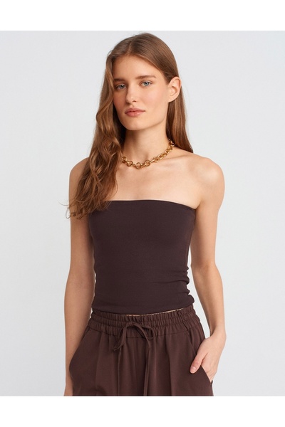Dilvin Straplez crop top