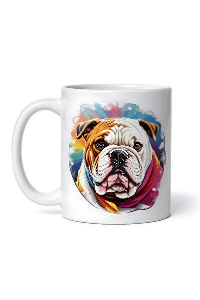 OEM Εξατομικευμένη Λευκή Κούπα, Σκύλος Bulldog, Inovatix®. 330ml