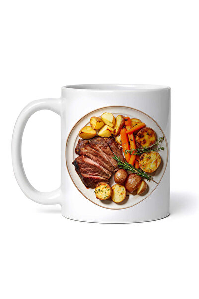 OEM Εξατομικευμένη Λευκή Κούπα, Κρέας με Πατάτες και Δεντρολίβανο, Inovatix®....