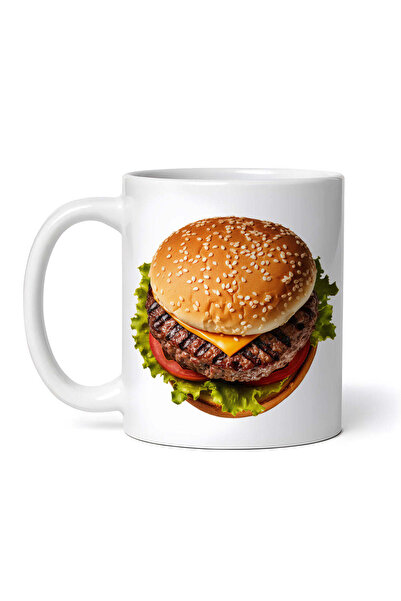 OEM Cană albă personalizată, Cheeseburger, INOVATIX®. 330ml