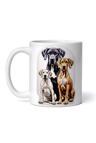 OEM Cană albă personalizată, câine dog german, INOVATIX®. 330ml