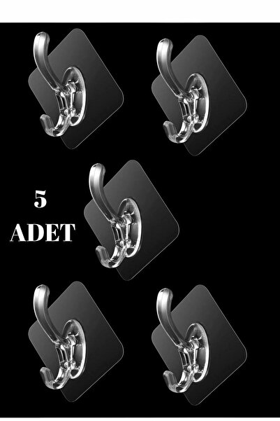 Euro Pink 5 Adet Kendinden Yapışkanlı Askı Aparatı Banyo&Mutfak Askı Aparatı