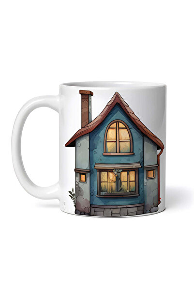 OEM Cană albă personalizată, Blue Stone House, Inovatix®. 330 ml